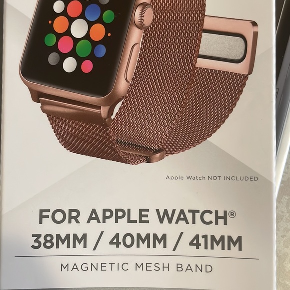 Platinum™ - Magnetic Stainless Steel Mesh Band for Apple Watch, Rose Gold - Picture 3 of 8